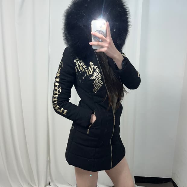 P2K 울프죠 프린팅 패딩