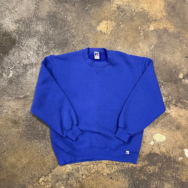 빈티지 90s 러셀 스웻셔츠 물빠진 블루 