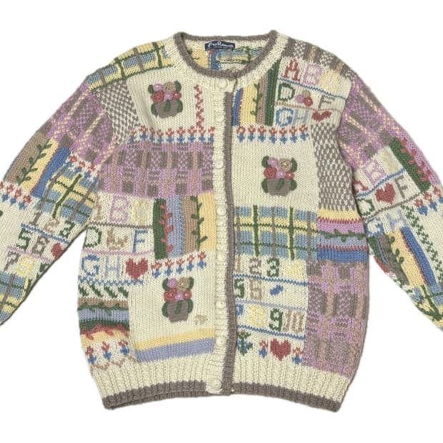 Vintage Jacquard knit cardigan 빈티지 자카드