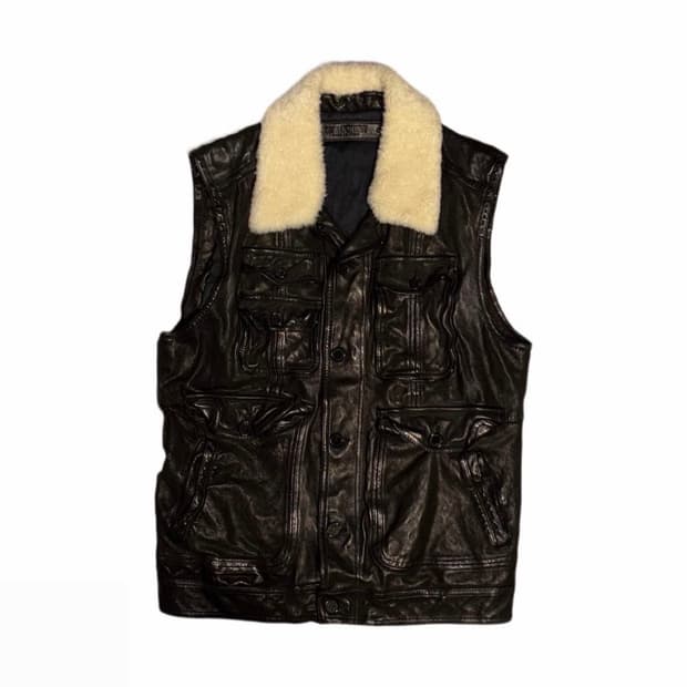 2010's Neil Barrett Fur Leather Vest