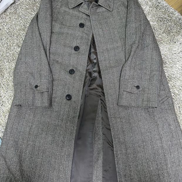 버버리 해링본 울 캐시미어코트 사이즈 105