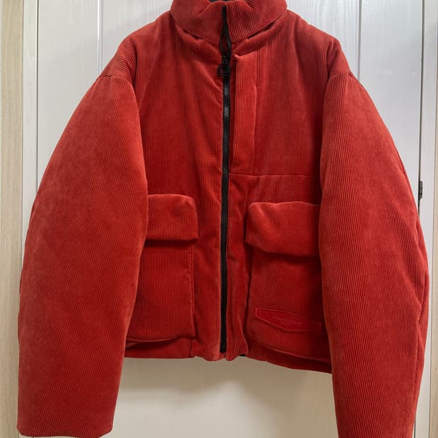 우영미 코듀로이 패딩 오렌지 50