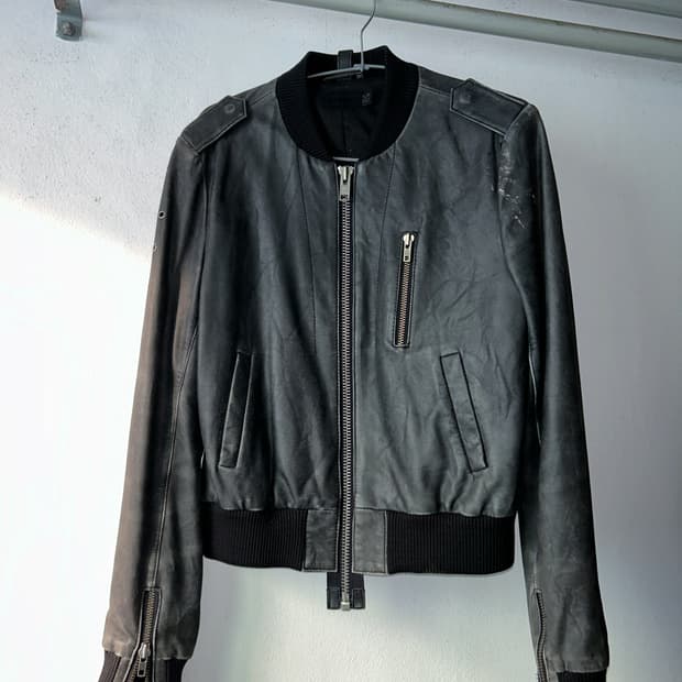AllSaints  Orten Leather Bomber Jacket