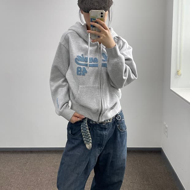 Who A U 후아유 2-way 멜란지 후드집업