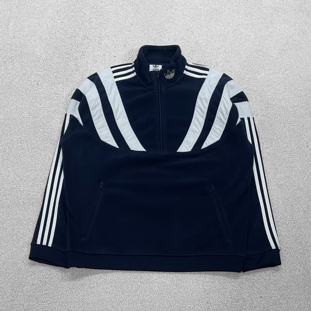 아디다스 발란타 트랙 반집업 후리스 자켓 네이비