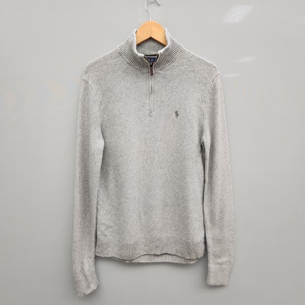 폴로 랄프로렌 하프넥 니트 스웨터 그레이