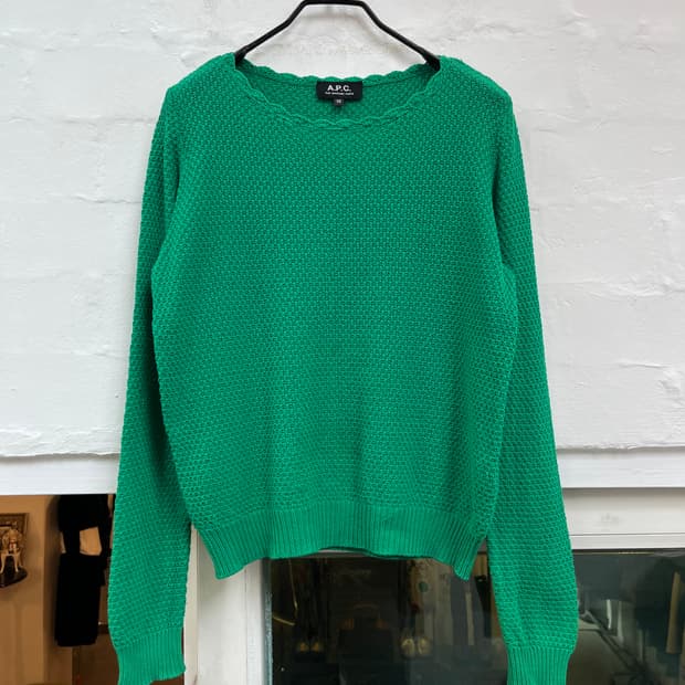 A.P.C. 아페쎄 그린 면 니트 XS