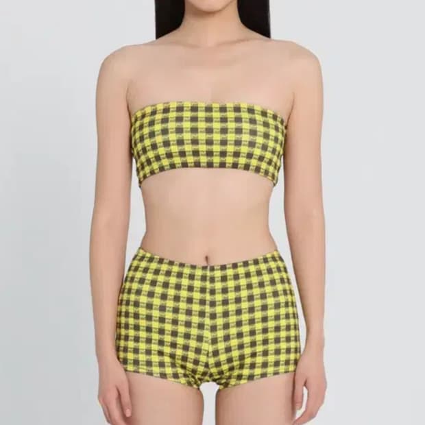 Seo 에스이오 비키니 checkerboard bandeau top M