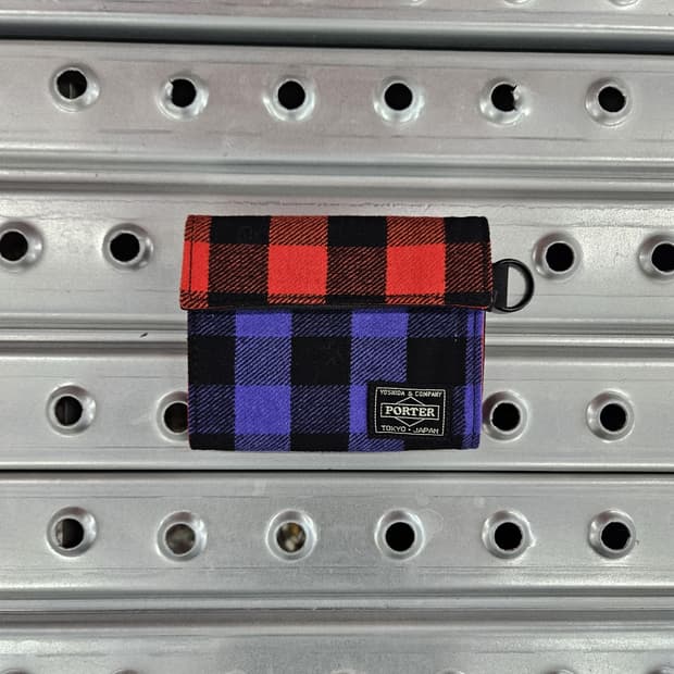 [요시다 포터] 타탄체크 웰렛 지갑