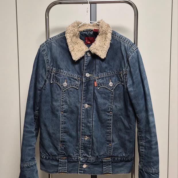 [L] 리바이스 Type 1 JEANS 셰르파 털 안감 데님 자켓 6.5