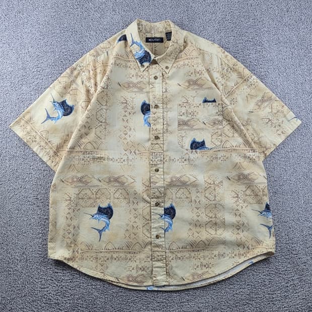 퓨리탄 아즈텍 패턴 반팔 셔츠 ( XL ) / 12859