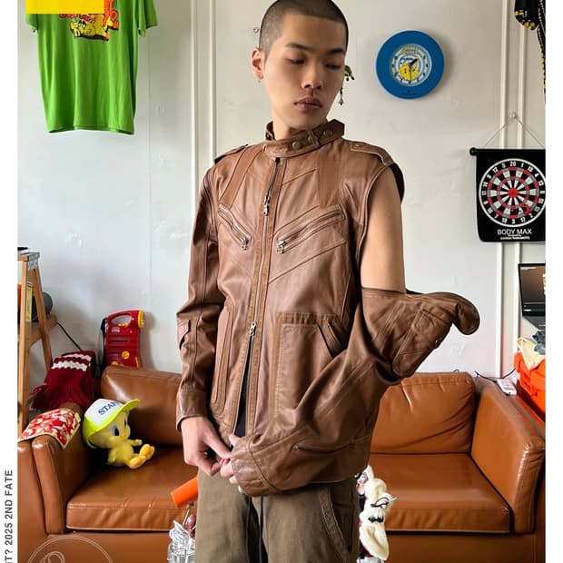 Vintage Technical 2-Way Leather Jacket