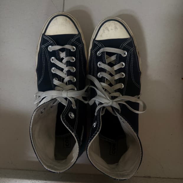 컨버스 척테일러 블랙 / 290 / 고무끈