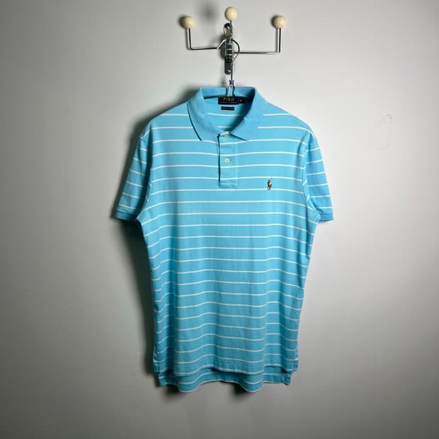 POLO 폴로 랄프로렌 피마 소프트 터치 스트라이프 반팔 폴로 셔츠 M