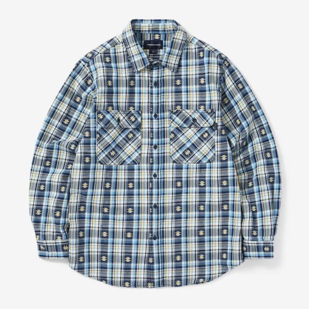 Thisisnevert African Check Shirt Blue