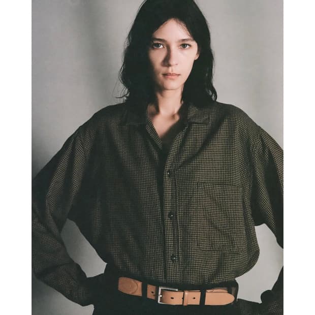 26ss S.COIL OPEN COLLAR DRESS SHIRT