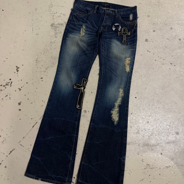 Civarize patch detail boots-cut pants