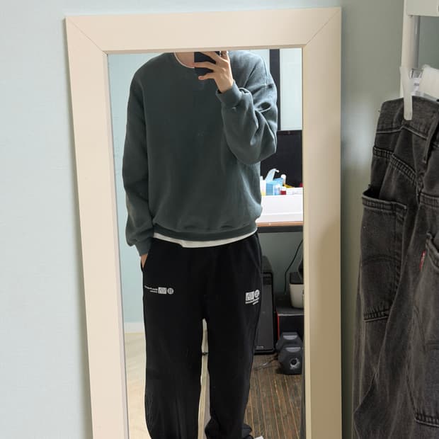 90s 빈티지 러셀 맨투맨  그린(L)