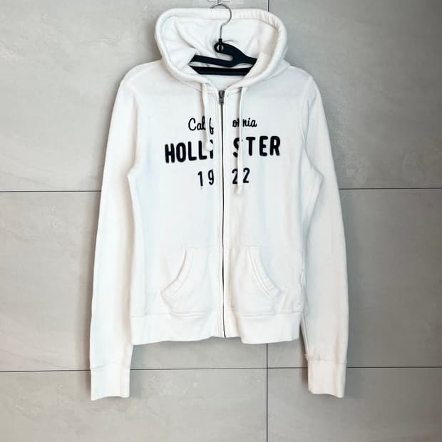 홀리스터 캘리포니아 화이트 후드집업 [M]