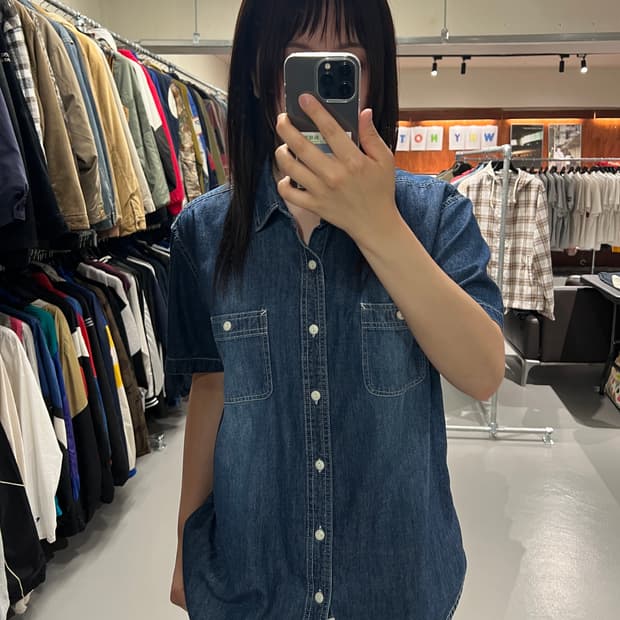 빈티지 데님 빈팔 셔츠