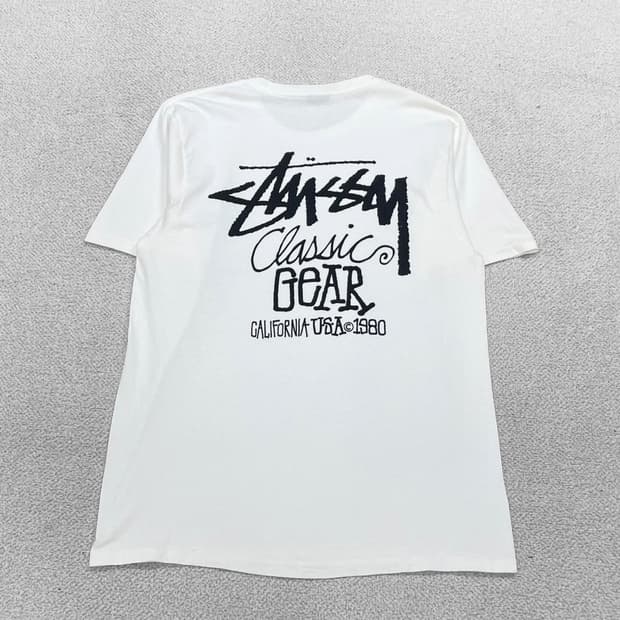 스투시 Stussy 클래식 기어 반팔티 화이트