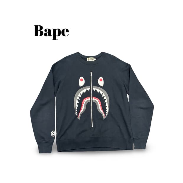 (100)베이프샤크맨투맨