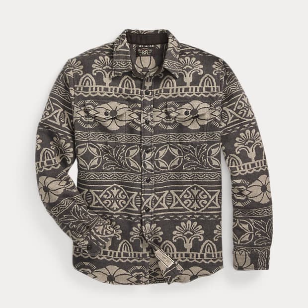 RRL 더블알엘 자카드 플란넬 셔츠 XL