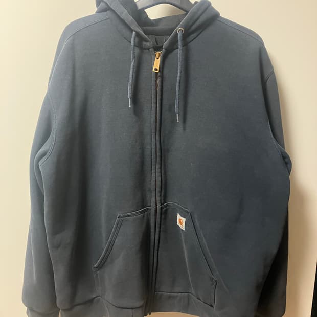 칼하트 네이비 써멀 후드집업 L