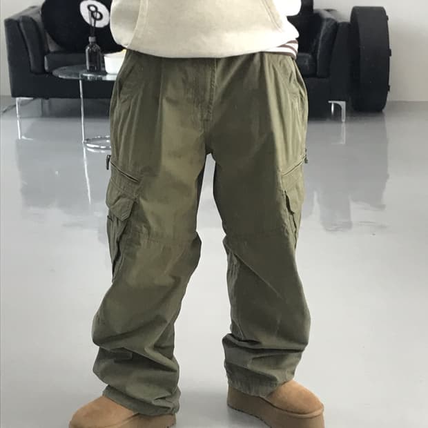  Vtg Khaki Caro Pocket Trousers