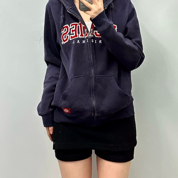 디키즈 y2k 와투케 네이비 후드집업