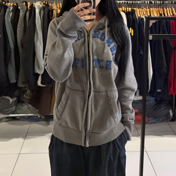 아베크롬비 그레이 후드집업