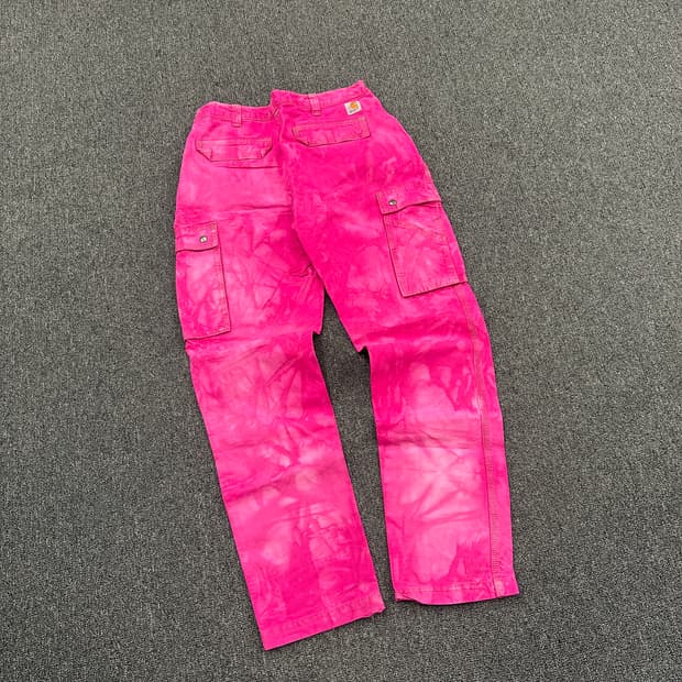 칼하트 핫핑크 카고 워크팬츠