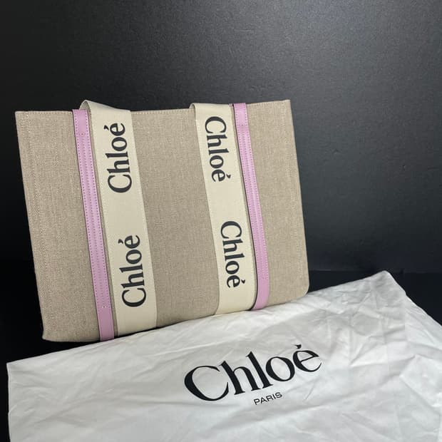 CHLOE 끌로에 우디 토트백 미듐 라벤더