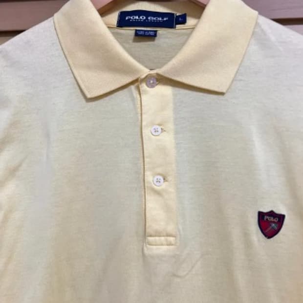 폴로골프 남성 옐로우 카라반팔티셔츠 L