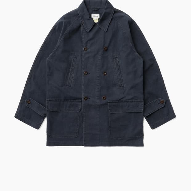 Khakis Double Chore Coat Navy,