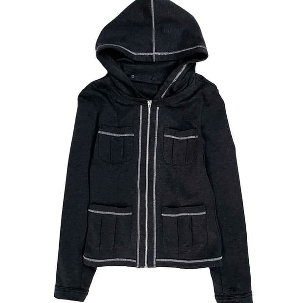 vintage 2way 후드 집업 