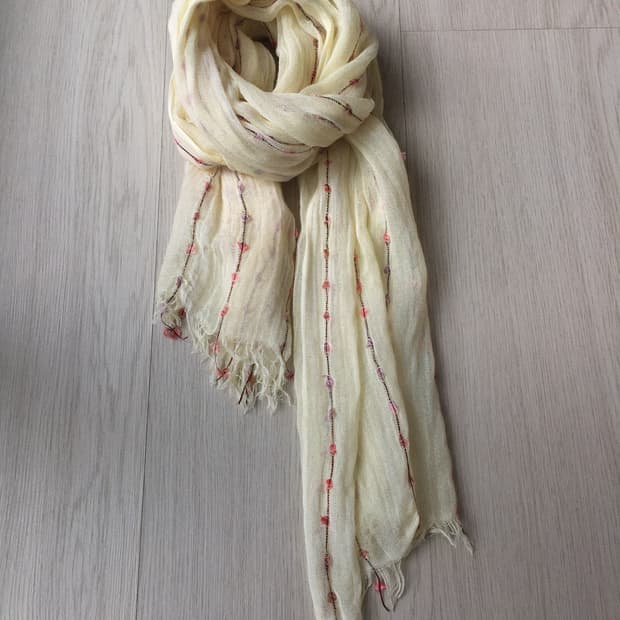 jpn빈티지 연노랑 스카프