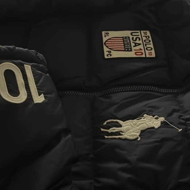 폴로 빅포니 성조기 패딩 M