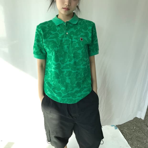 베이프 그린 카모 폴로티