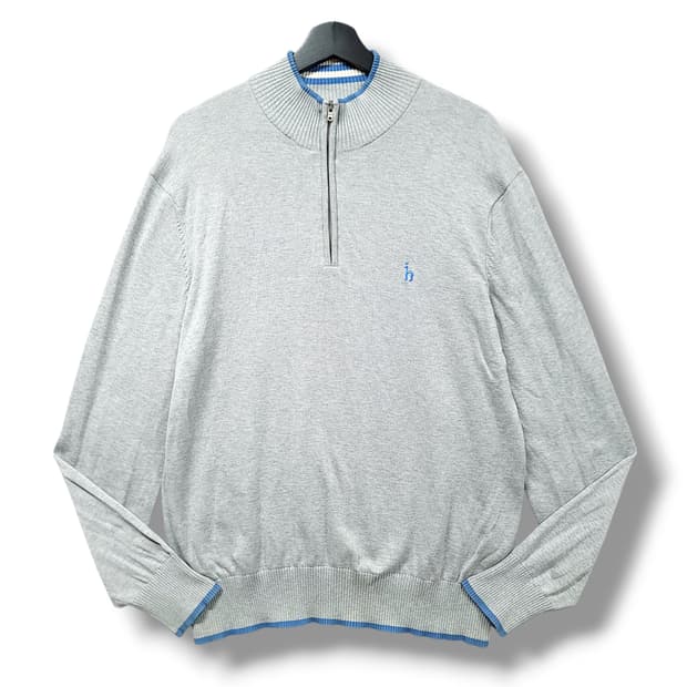 [105] 헤지스 그레이 하프집업 스웨터 니트