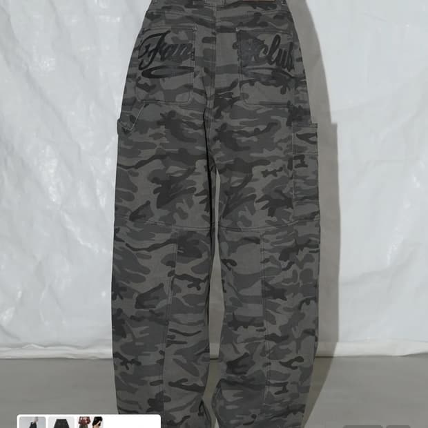 팬시클럽 카펜더 레터링 데님 팬츠 (DARK GRAY)