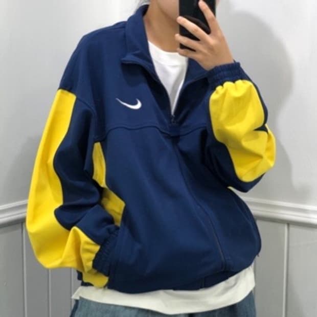 나이키 블루 배색 져지
