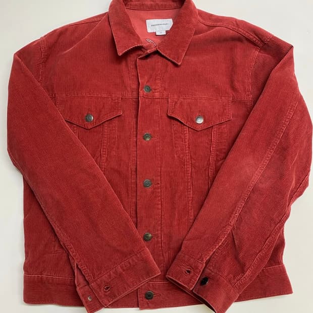 디스이즈네버뎃 버건디 코듀로이 트러커 m