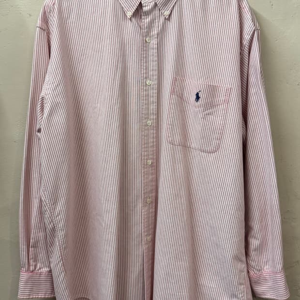 폴로 랄프로렌 빅셔츠 핑크 스트라이프 셔츠
