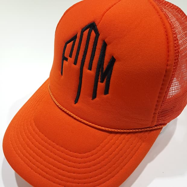 오토 FTM 로고 자수 오렌지 메쉬 로프캡 P2065