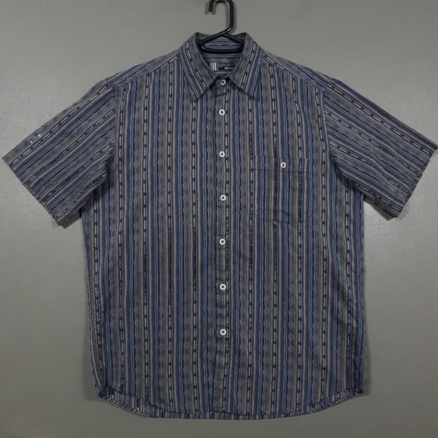 L (100) 미쏘니 스포츠 90s 멀티컬러 에스닉 멀티컬러 반팔 셔츠