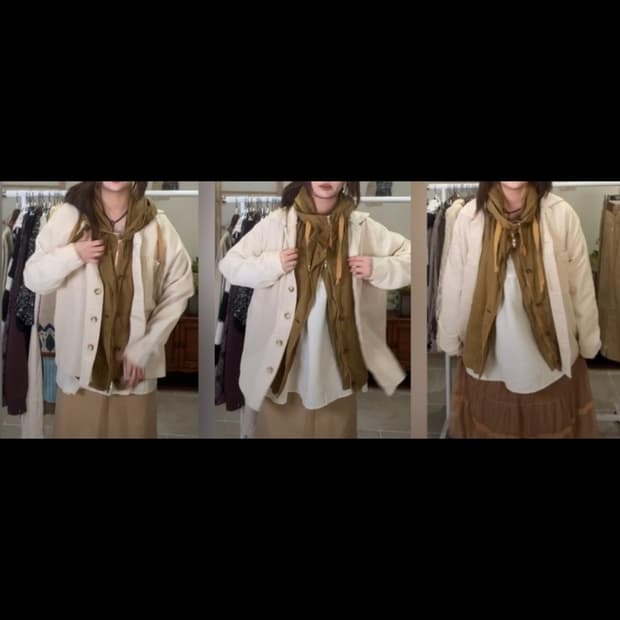 코코모리 야상자켓+코듀셔츠남방+이너티 모리상의셋