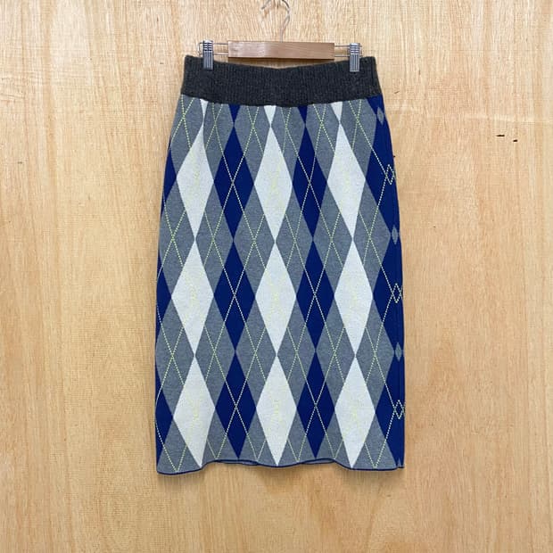RAY BEAMS argyle knit skirt 레이 빔즈 아가일 치마
