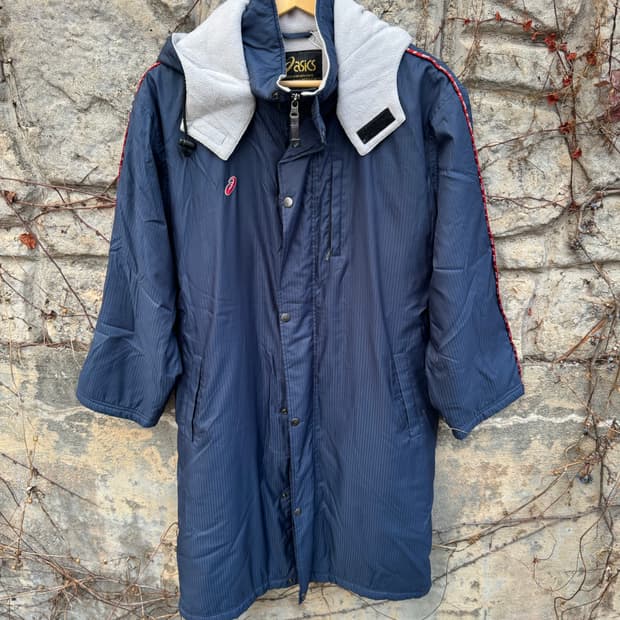 올드 아식스 빈티지 돕바 롱패딩 자켓 