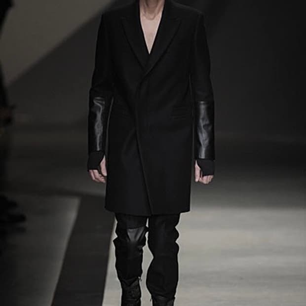 Neil Barrett 10fw Leather Sleeve Coat